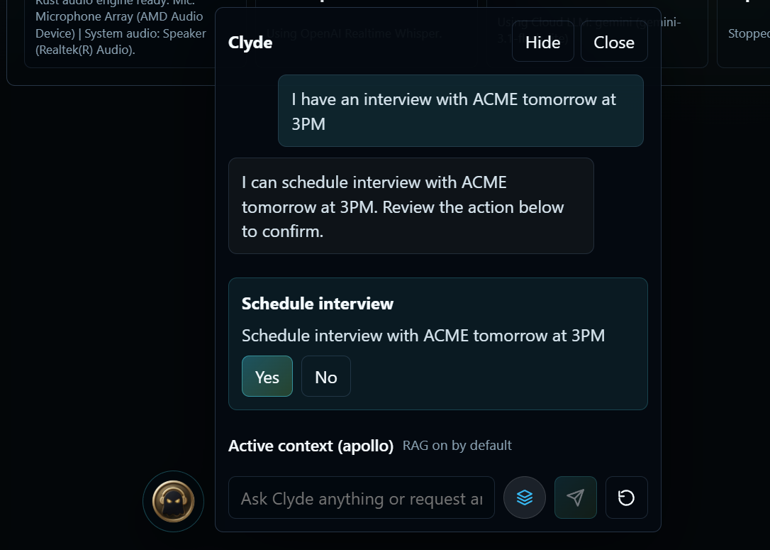 Clyde | Private AI meeting and interview assistant